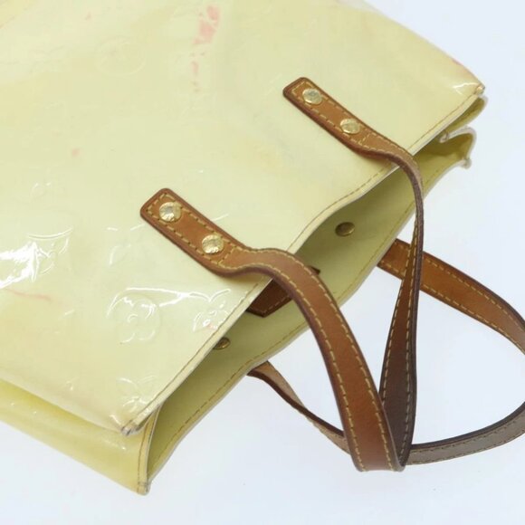 LOUIS VUITTON Monogram Vernis Reade PM Hand Bag Perle - Picture 10 of 16